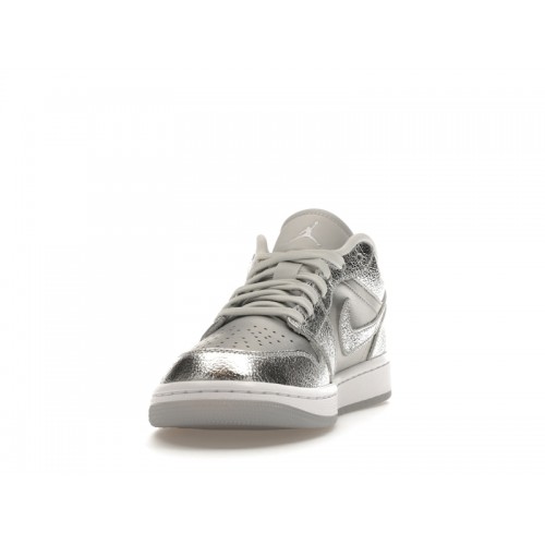 Кроссы Jordan 1 Low SE Metallic Silver (W) - женская сетка размеров