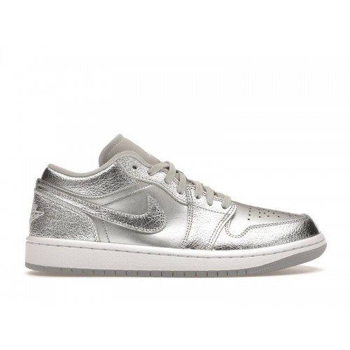 Кроссы Jordan 1 Low SE Metallic Silver (W) - женская сетка размеров