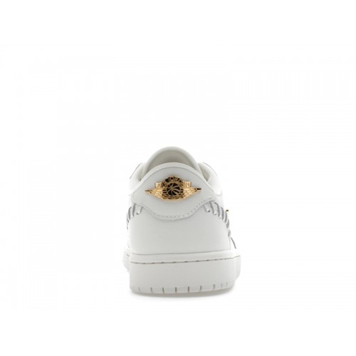 Wmns Air Jordan 1 Low Method of Make Sail Metallic Gold - женская сетка размеров