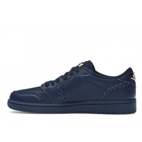Кроссы Jordan 1 Low Method of Make Midnight Navy Metallic Gold (W) - женская сетка размеров