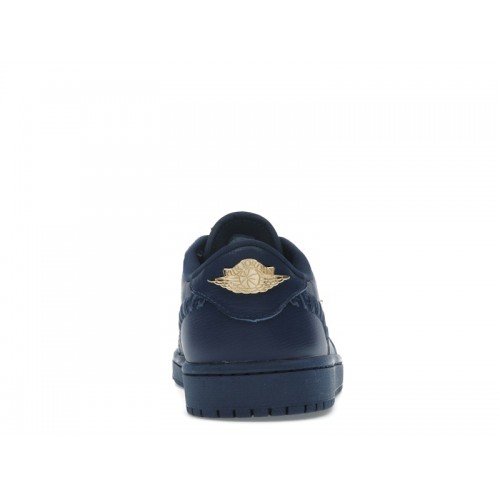 Кроссы Jordan 1 Low Method of Make Midnight Navy Metallic Gold (W) - женская сетка размеров