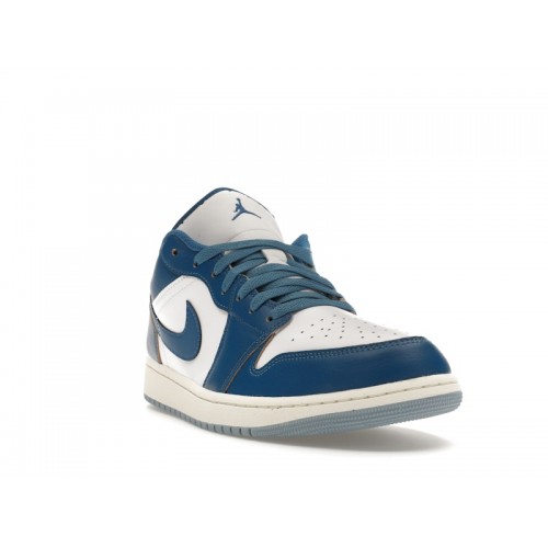 Кроссы Jordan 1 Low Industrial Blue - мужская сетка размеров