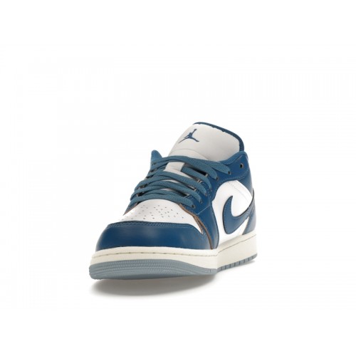 Кроссы Jordan 1 Low Industrial Blue - мужская сетка размеров