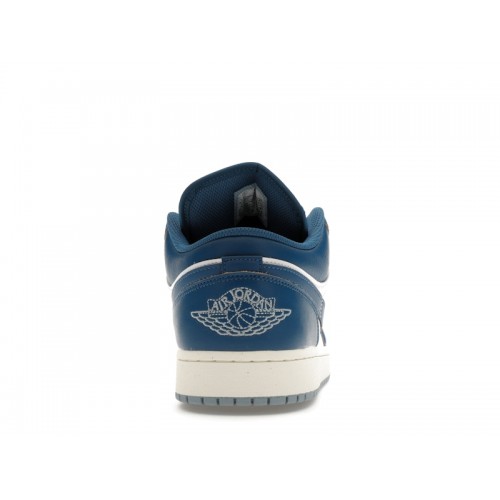 Кроссы Jordan 1 Low Industrial Blue - мужская сетка размеров