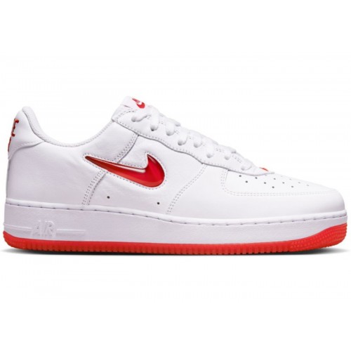 Кроссы Nike Air Force 1 Low 07 Retro Color of the Month Jewel Swoosh University Red - мужская сетка размеров