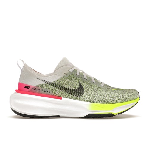 Кроссы Nike ZoomX Invincible Run 3 White Volt Hyper Pink - мужская сетка размеров
