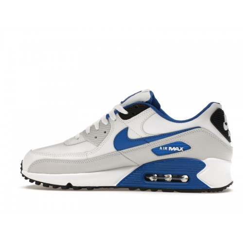 Кроссы Nike Air Max 90 White Game Royal Photon Dust - мужская сетка размеров