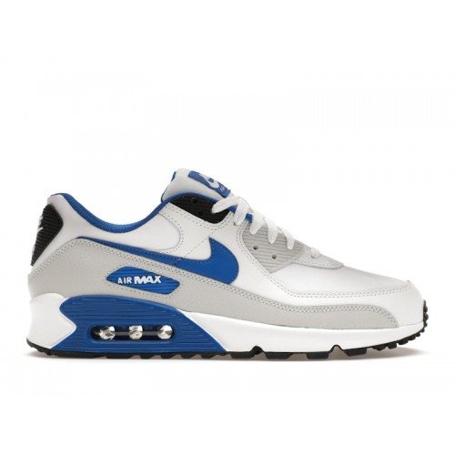 Кроссы Nike Air Max 90 White Game Royal Photon Dust - мужская сетка размеров