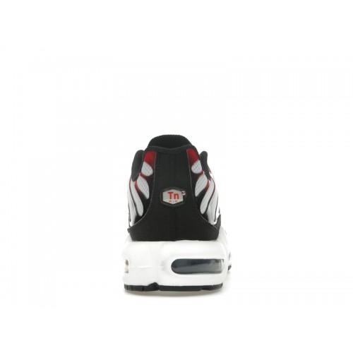 Кроссы Nike Air Max Plus Pure Platinum Black University Red - мужская сетка размеров