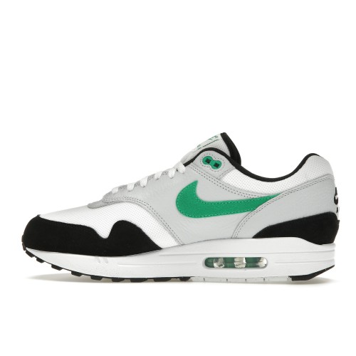 Кроссы Nike Air Max 1 White Black Stadium Green - мужская сетка размеров