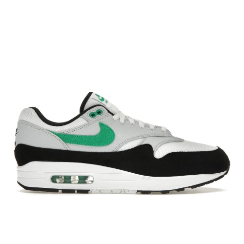 Кроссы Nike Air Max 1 White Black Stadium Green - мужская сетка размеров