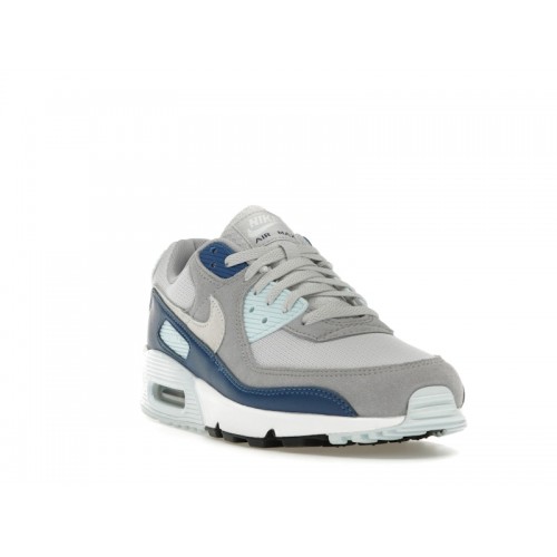 Кроссы Nike Air Max 90 Glacier Blue - мужская сетка размеров