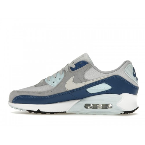 Кроссы Nike Air Max 90 Glacier Blue - мужская сетка размеров