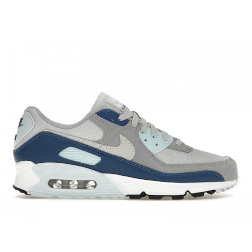 Кроссы Nike Air Max 90 Glacier Blue - мужская сетка размеров