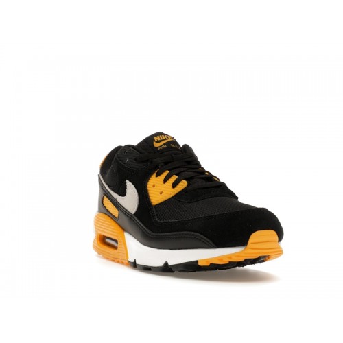 Кроссы Nike Air Max 90 Black University Gold White - мужская сетка размеров