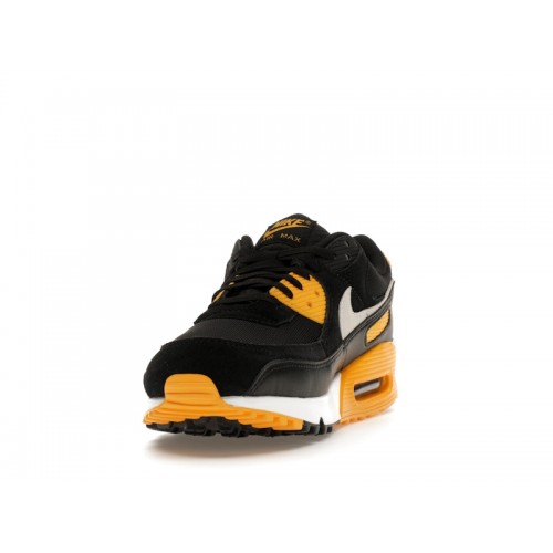 Кроссы Nike Air Max 90 Black University Gold White - мужская сетка размеров