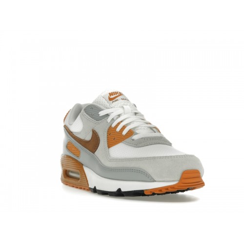 Кроссы Nike Air Max 90 Summit White Monarch Light Pumice Light British Tan - мужская сетка размеров