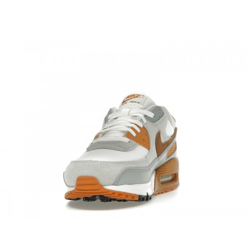 Кроссы Nike Air Max 90 Summit White Monarch Light Pumice Light British Tan - мужская сетка размеров
