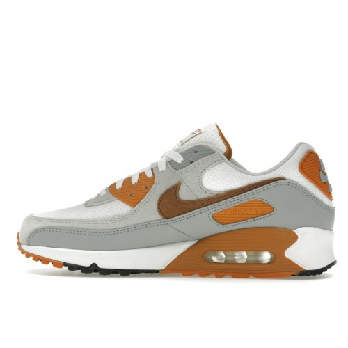 Кроссы Nike Air Max 90 Summit White Monarch Light Pumice Light British Tan - мужская сетка размеров