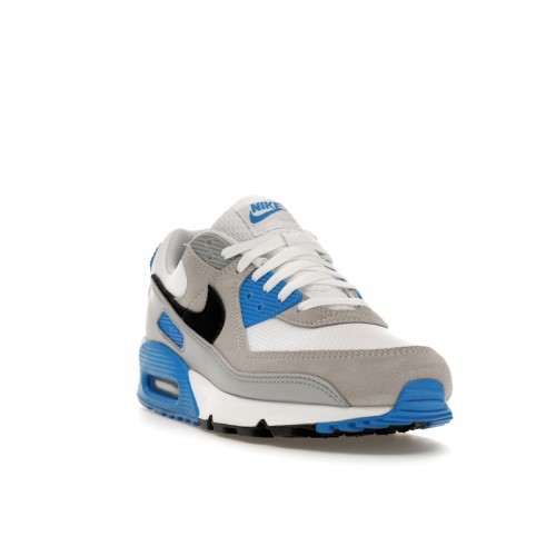 Кроссы Nike Air Max 90 Pure Platinum Photo Blue - мужская сетка размеров