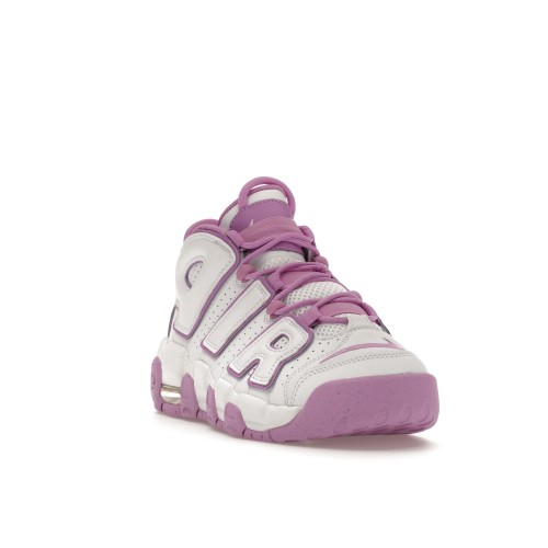 Кроссы Nike Air More Uptempo White Rush Fuchsia (GS) - подростковая сетка размеров