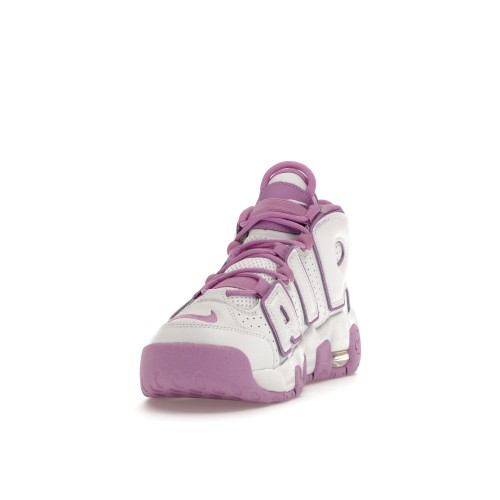 Кроссы Nike Air More Uptempo White Rush Fuchsia (GS) - подростковая сетка размеров