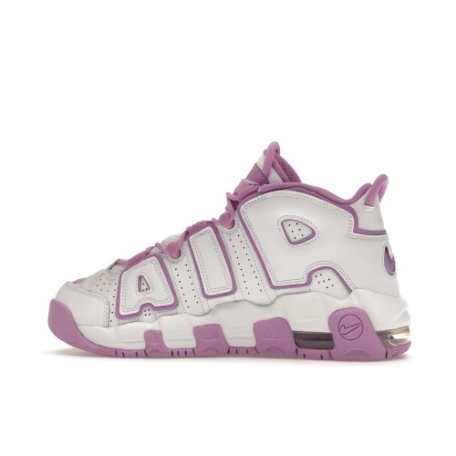 Кроссы Nike Air More Uptempo White Rush Fuchsia (GS) - подростковая сетка размеров