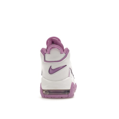 Кроссы Nike Air More Uptempo White Rush Fuchsia (GS) - подростковая сетка размеров