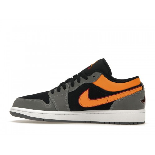 Кроссы Jordan 1 Low SE Light Graphite Vivid Orange - мужская сетка размеров