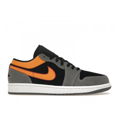 Кроссы Jordan 1 Low SE Light Graphite Vivid Orange - мужская сетка размеров