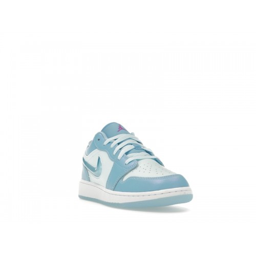 Кроссы Jordan 1 Low SE Aquarius Blue (GS) - подростковая сетка размеров