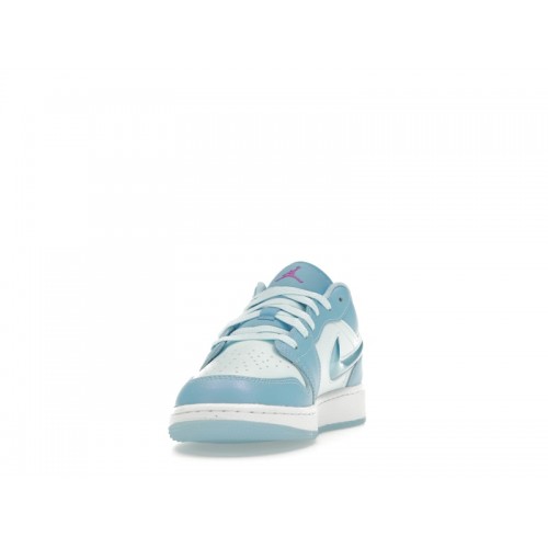 Кроссы Jordan 1 Low SE Aquarius Blue (GS) - подростковая сетка размеров