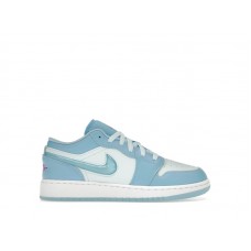 Подростковые кроссовки Jordan 1 Low SE Aquarius Blue (GS)