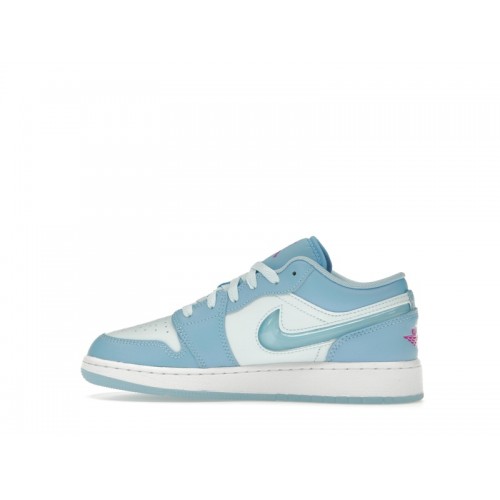 Кроссы Jordan 1 Low SE Aquarius Blue (GS) - подростковая сетка размеров