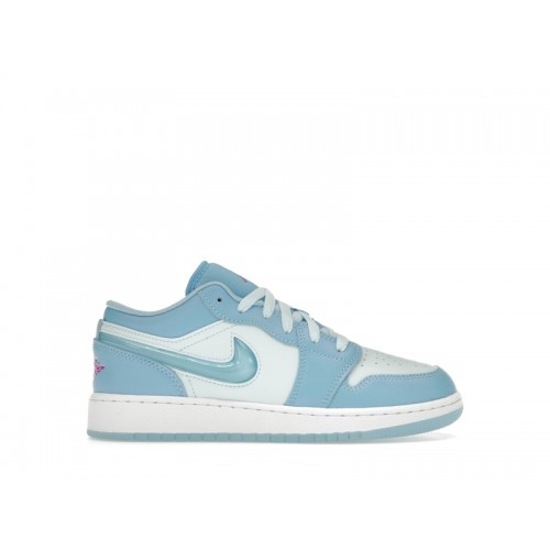 Кроссы Jordan 1 Low SE Aquarius Blue (GS) - подростковая сетка размеров