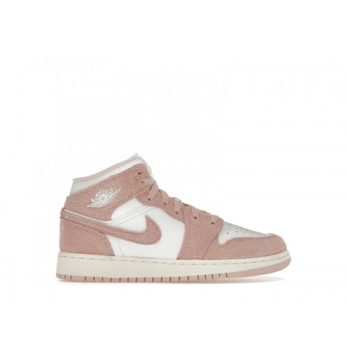 Кроссы Jordan 1 Mid SE Legend Pink (GS) - подростковая сетка размеров