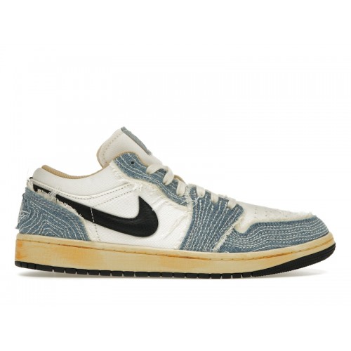 Кроссы Jordan 1 Low SE WRMK Sashiko Denim - мужская сетка размеров