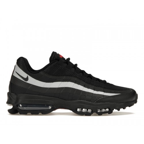 Кроссы Nike Air Max 95 Ultra Black Picante Red - мужская сетка размеров