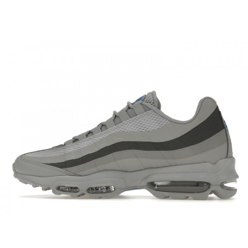 Кроссы Nike Air Max 95 Ultra Grey Photo Blue - мужская сетка размеров