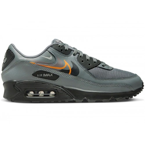 Nike Air Max 90 Multi Swoosh - Smoke Grey Mandarin - мужская сетка размеров