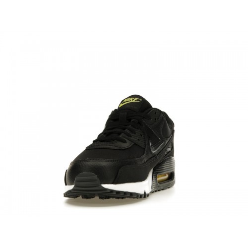 Кроссы Nike Air Max 90 Jewel Black Opti Yellow - мужская сетка размеров