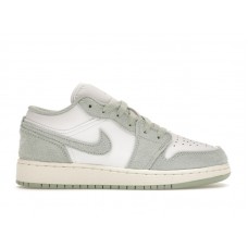 Подростковые кроссовки Jordan 1 Low SE White Seafoam (GS)