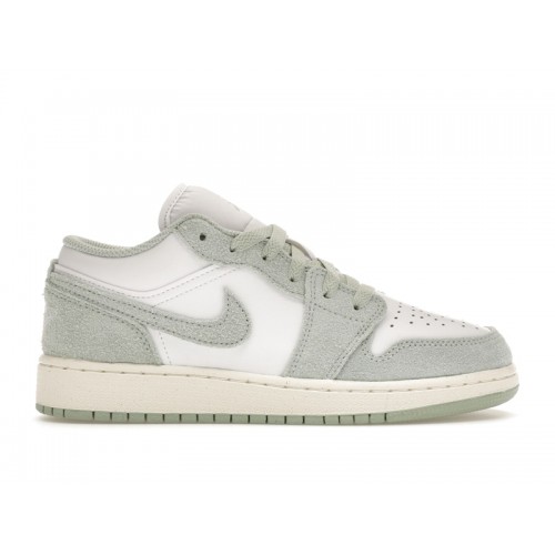 Кроссы Jordan 1 Low SE White Seafoam (GS) - подростковая сетка размеров