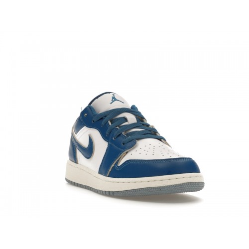 Кроссы Jordan 1 Low SE Industrial Blue (GS) - подростковая сетка размеров