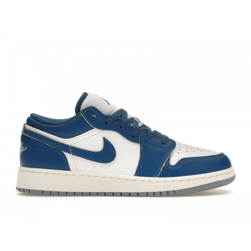 Кроссы Jordan 1 Low SE Industrial Blue (GS) - подростковая сетка размеров
