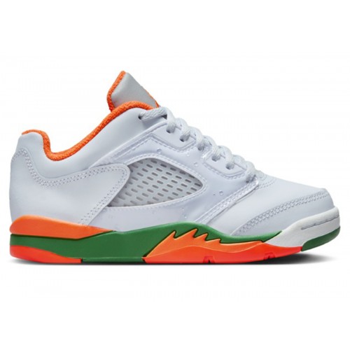 Кроссы Jordan 5 Retro Low Miami Hurricanes (PS) - детская сетка размеров