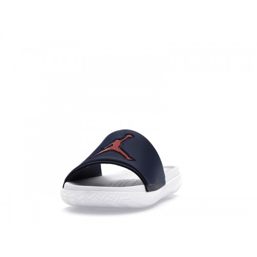 Jordan Jumpman Slide Midnight Navy White Gym Red - мужская сетка размеров