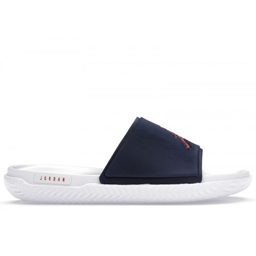 Jordan Jumpman Slide Midnight Navy White Gym Red - мужская сетка размеров