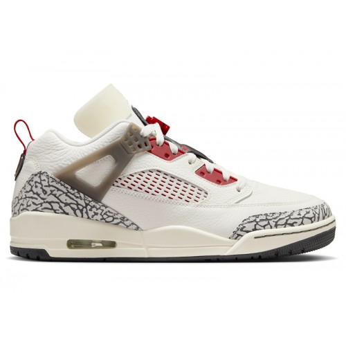 Кроссы Jordan Spizike Low Sail Anthracite Coconut Milk Varsity Red - мужская сетка размеров
