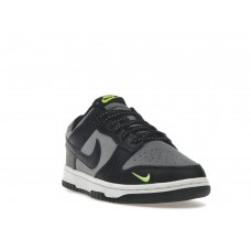 Кроссовки Nike Dunk Low Black Cool Grey Volt Mini Swoosh